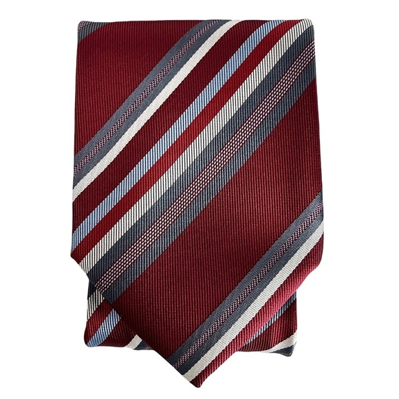 Giorgio Armani Tie Necktie Classic Stripe Luxury Brand Handmade Italy Embossed - Picture 3 of 11